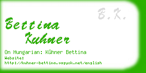bettina kuhner business card